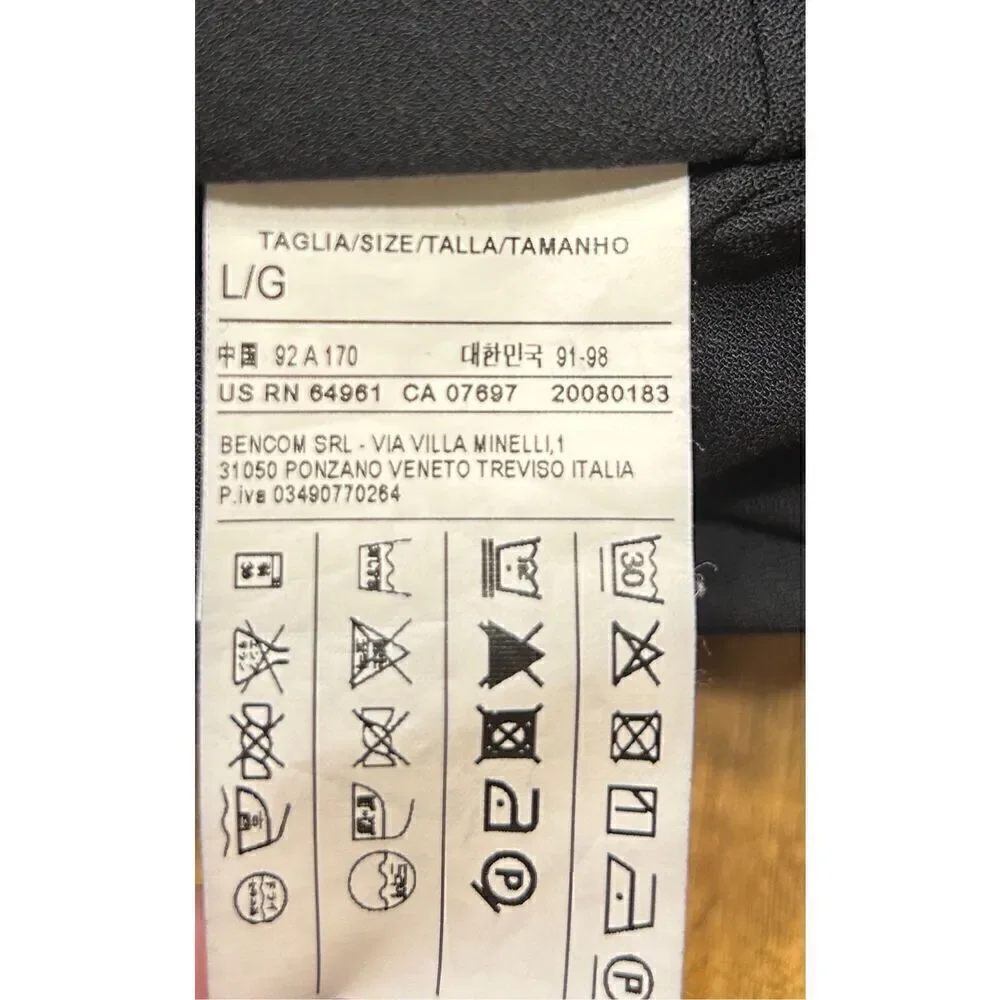 Stile Benetton Womens Knee Length Dress Black Size Large - Picture 4 of 7